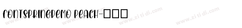 FONTSPRINGDEMO Peach字体转换